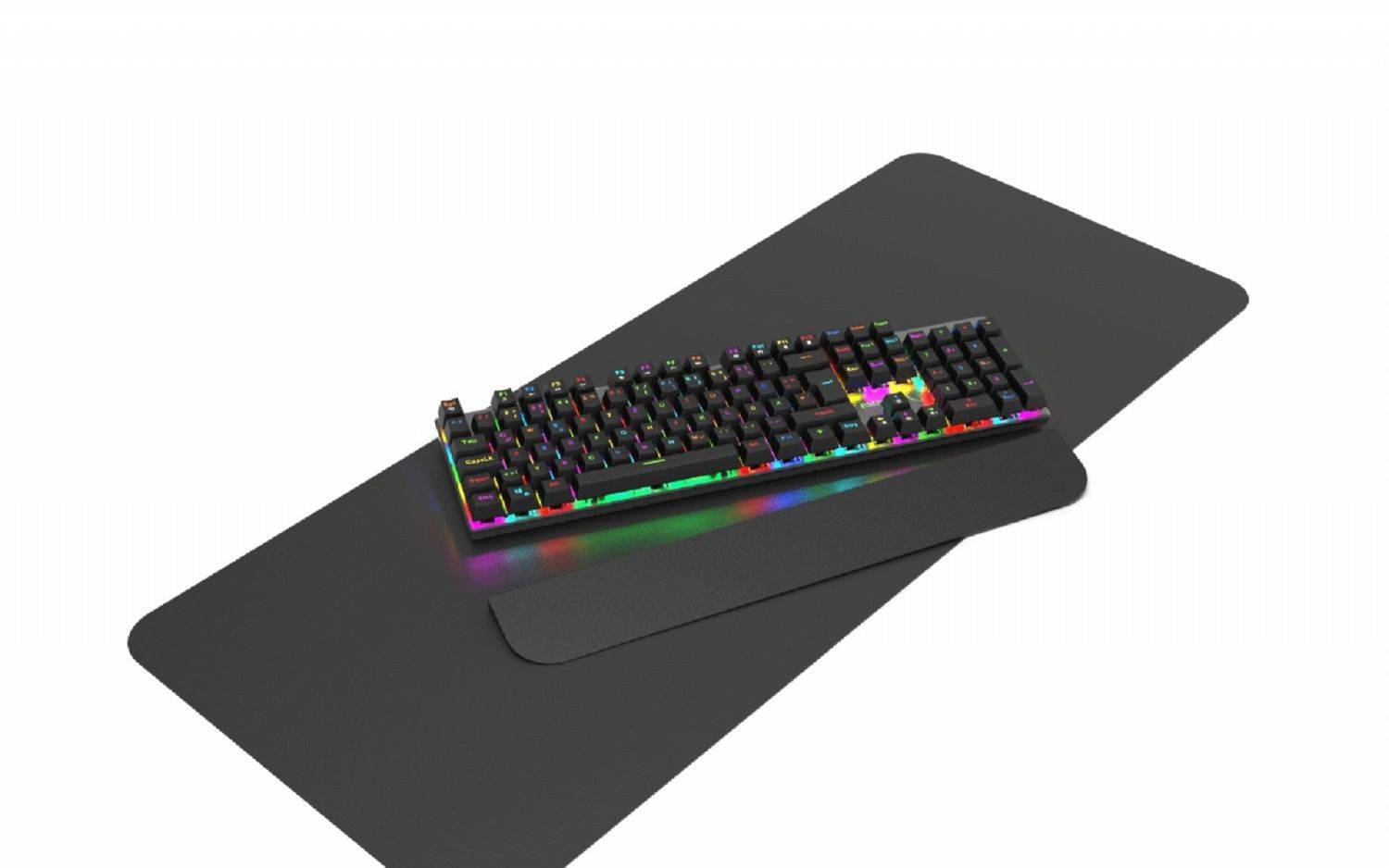 INCA IKG-443 Gaming Tastatur mechanische Metalltastatur 18 LED Modus RGB Beleuchtung Schwarz