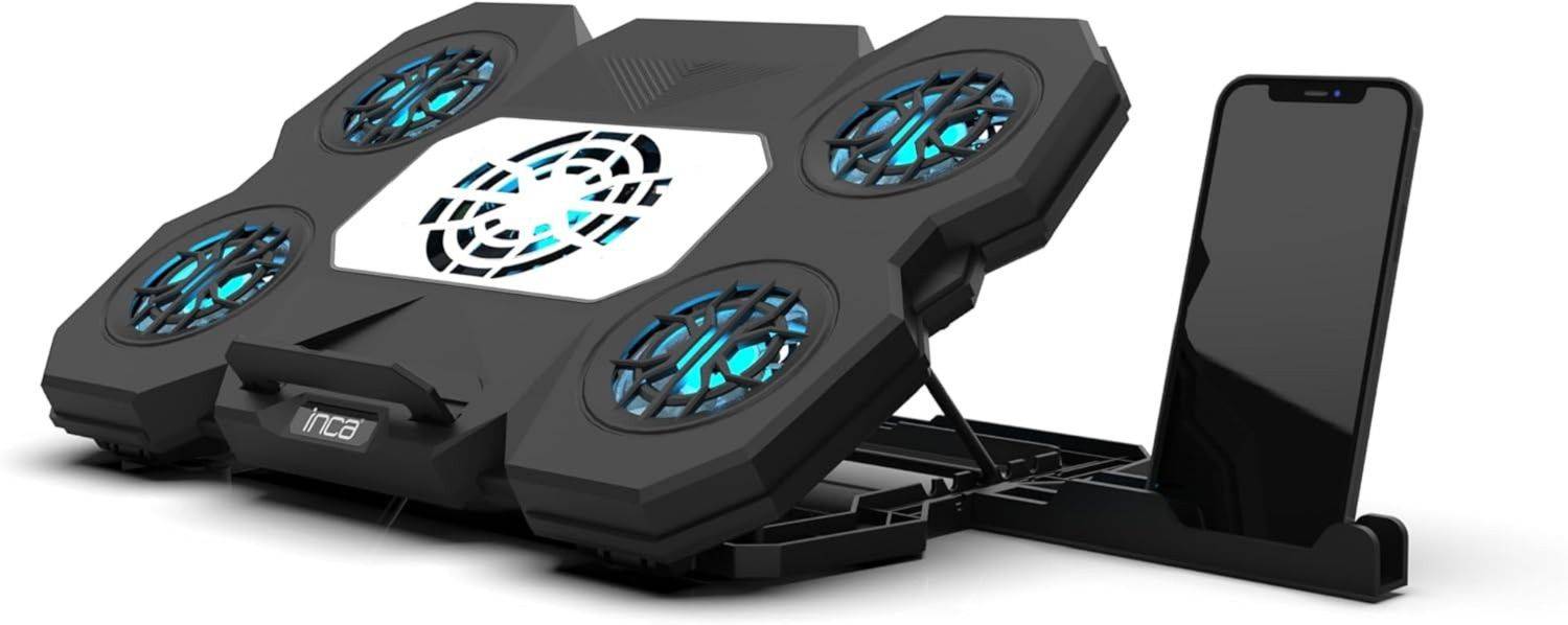 INCA EMPOUSA Gaming Notebook Kühler Laptop-Kühler Notebook-Kühlunterlage INC-614GMS mit Handyhalter