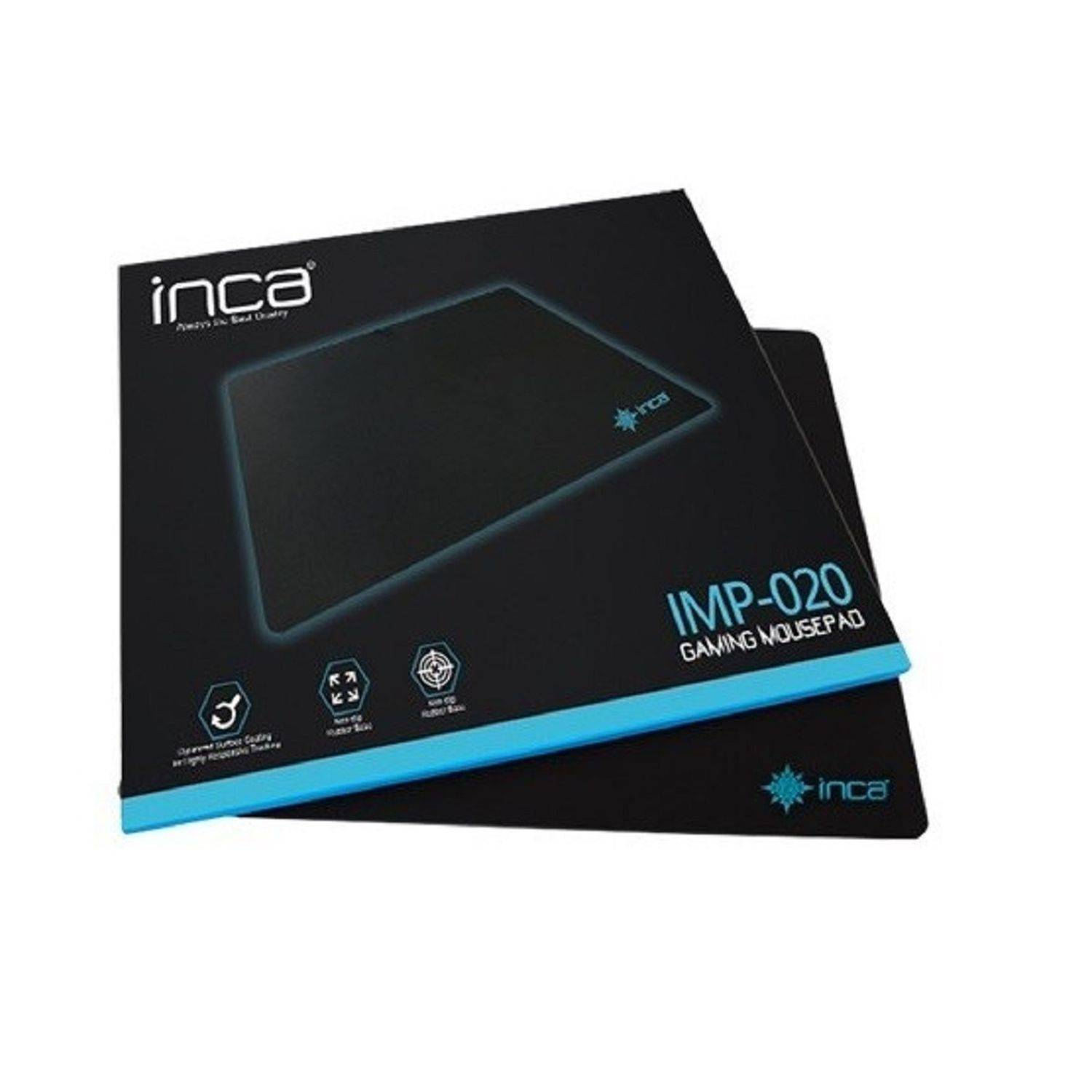 INCA IMP-020 Gaming-Mauspad: 27 cm zu 35 cm für ultimativen Gaming-Komfort, Schwarz