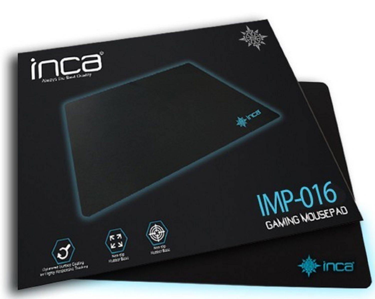 INCA IMP-016 Gaming-Mauspad: 22 cm x 29 cm, für präzise Steuerung und Komfort Schwarz