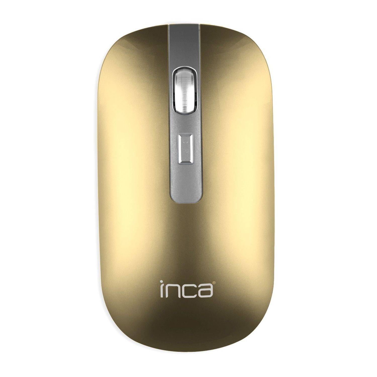 Inca Bluetooth & kabellose 2,4G kabellose optische Maus wiederaufladbare 800-1200-1600 Dpi Silent-Maus Gold