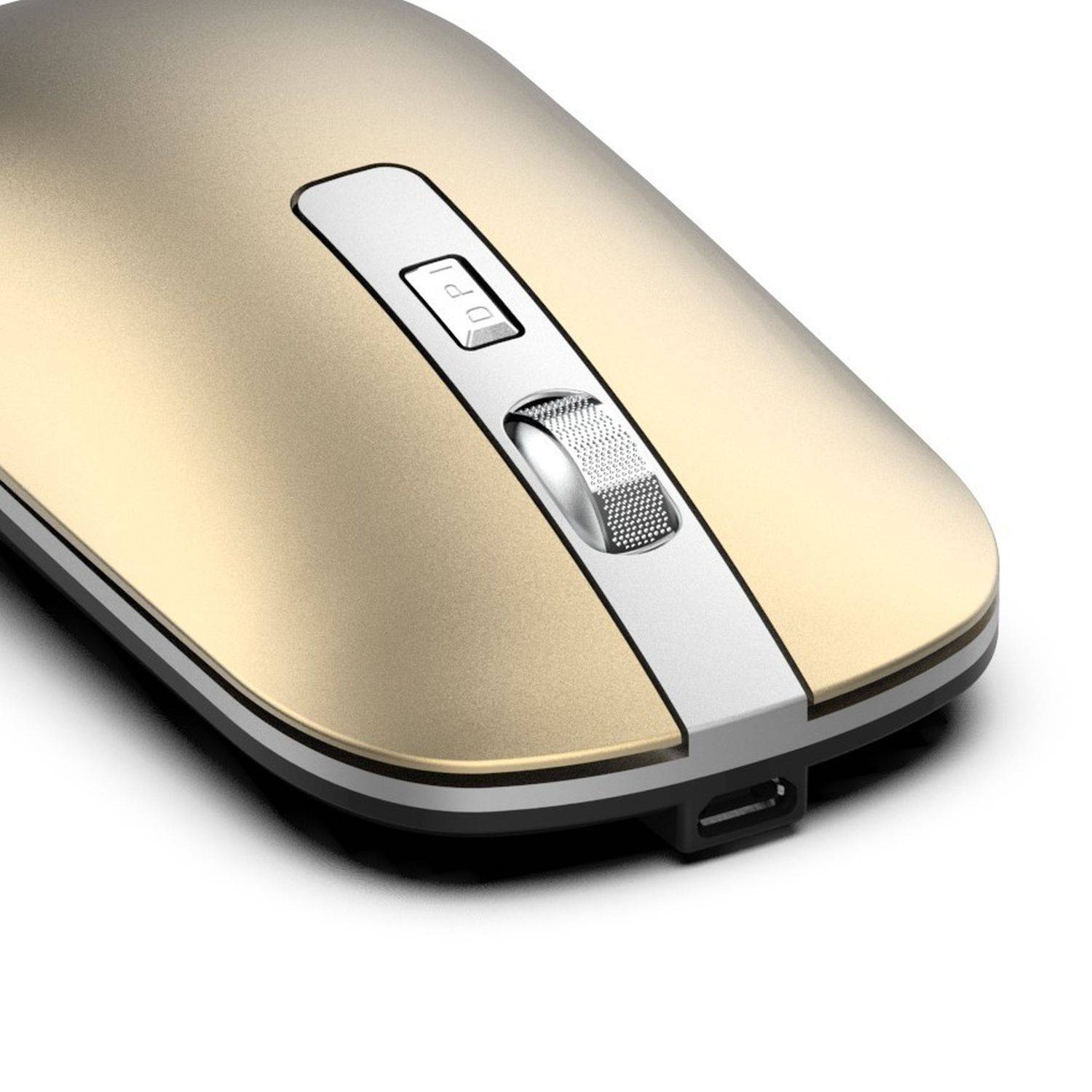 Inca Bluetooth & kabellose 2,4G kabellose optische Maus wiederaufladbare 800-1200-1600 Dpi Silent-Maus Gold