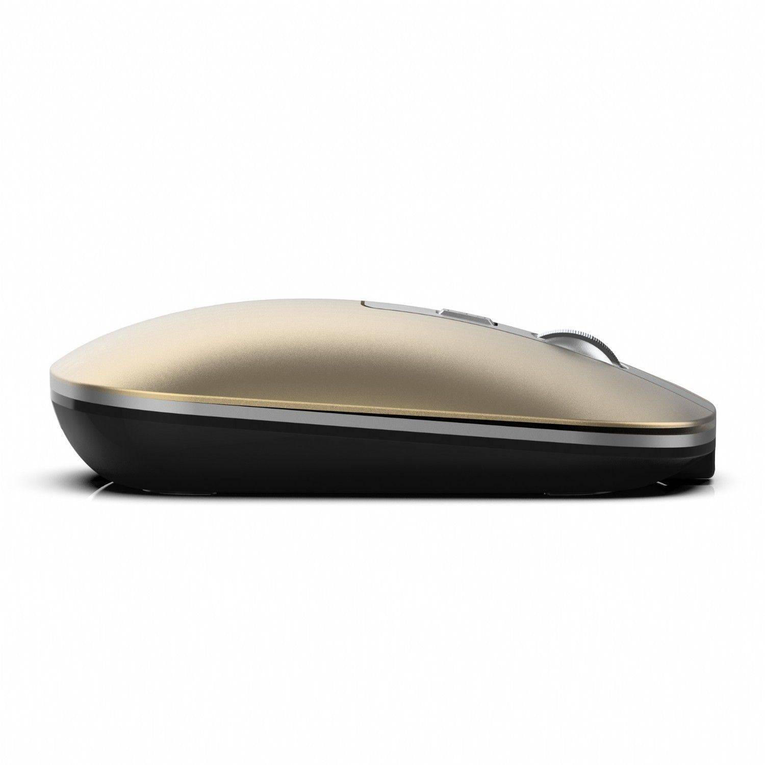 Inca Bluetooth & kabellose 2,4G kabellose optische Maus wiederaufladbare 800-1200-1600 Dpi Silent-Maus Gold