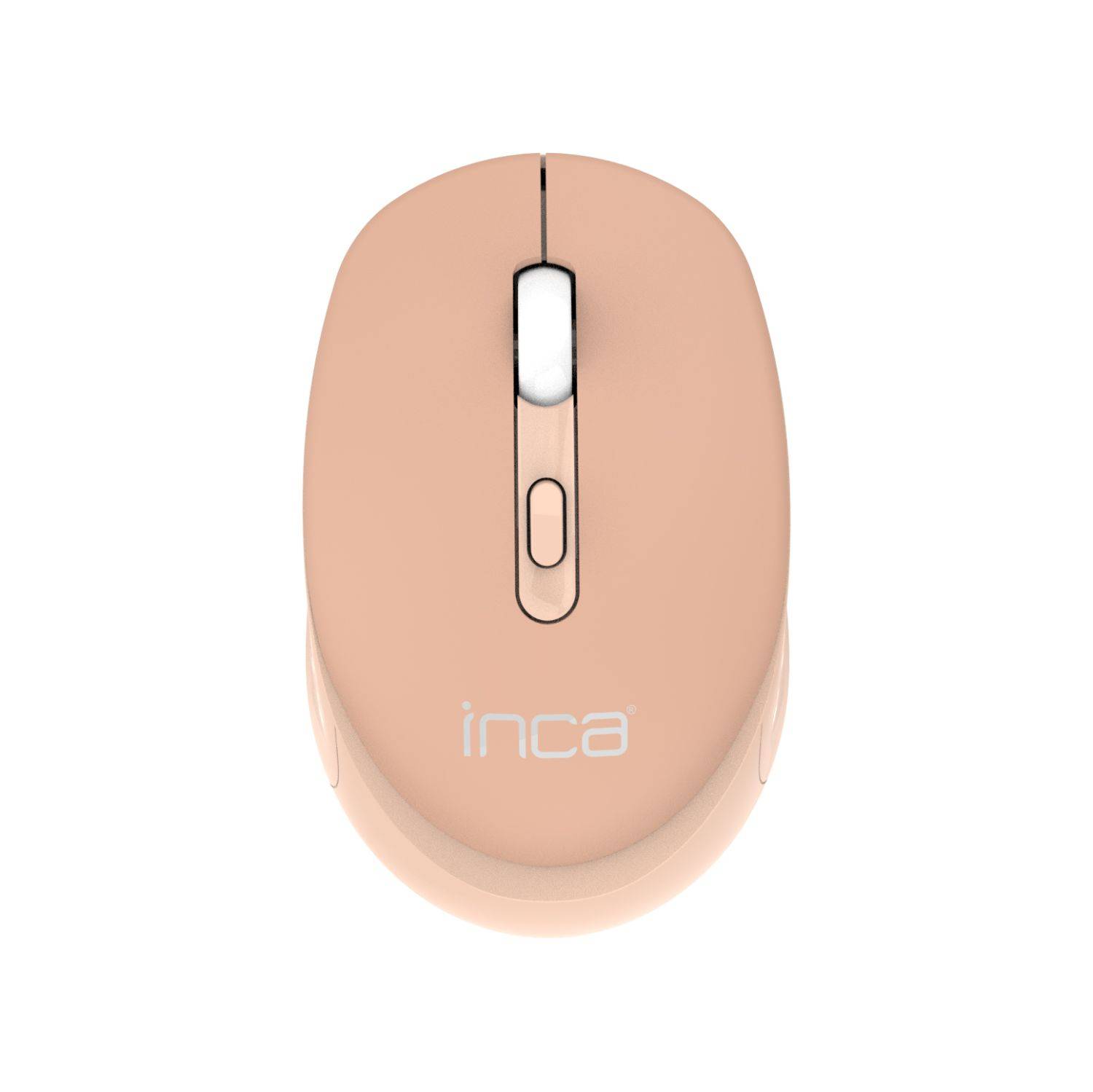 INCA Candy Design Wireless Mouse Maus, 2.4GHz Wireless, Ergnomisch Auto Sleep Mode, 800-1600 DPI Creme