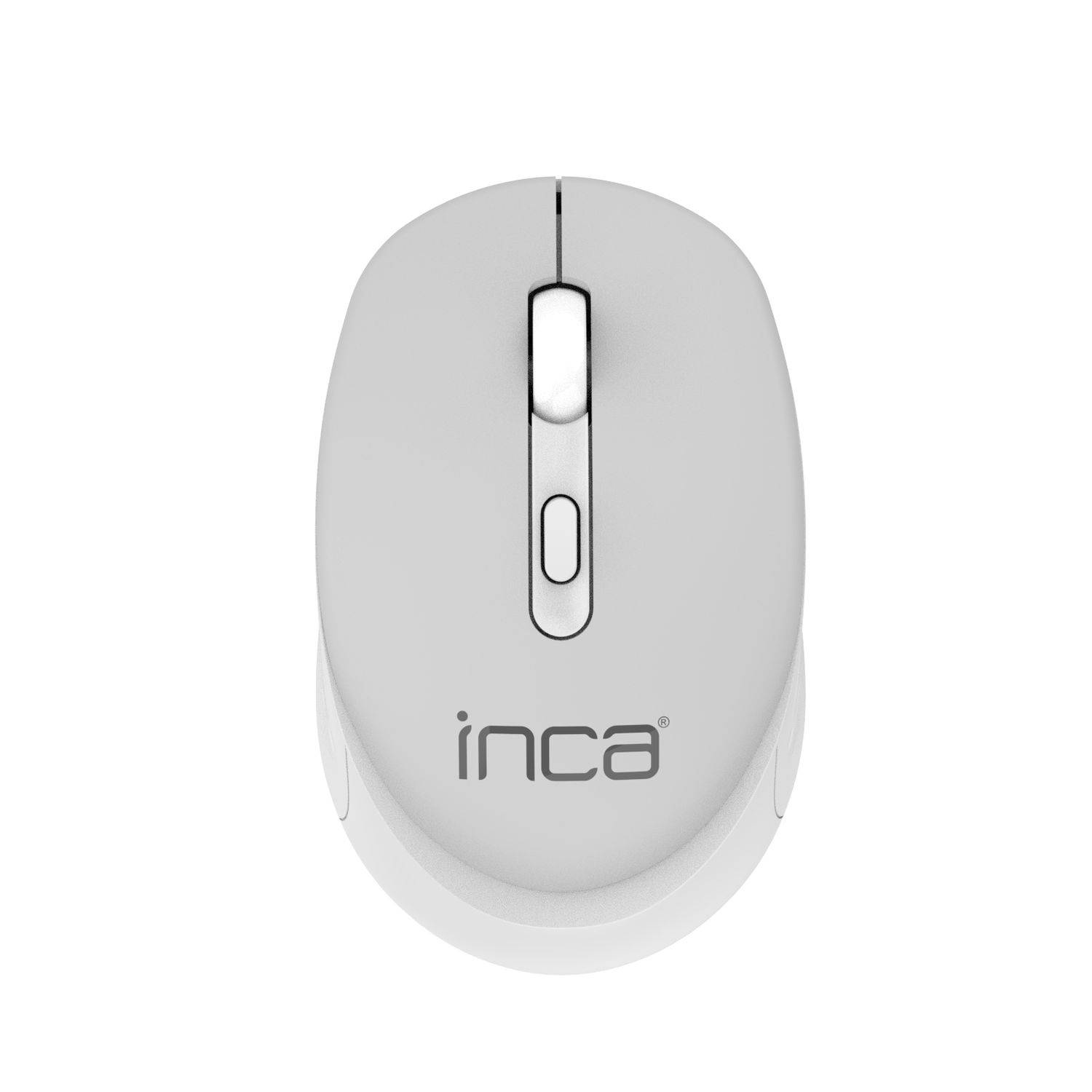 INCA Candy Design Wireless Mouse Maus, 2.4GHz Wireless, Ergnomisch Auto Sleep Mode, 800-1600 DPI Grau