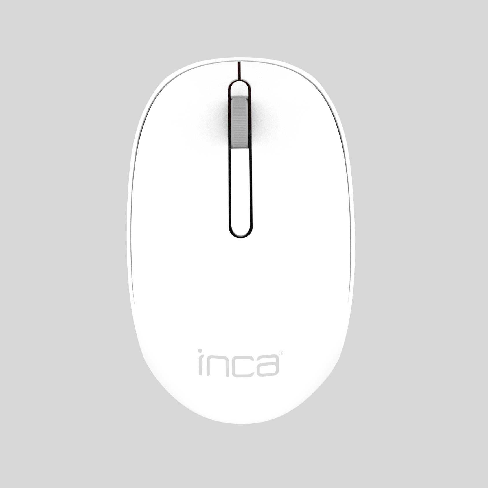 Inca Maus RF Wireless Ergonomisch 1200 DPI 2,4 GHz kabellose Maus Weiß
