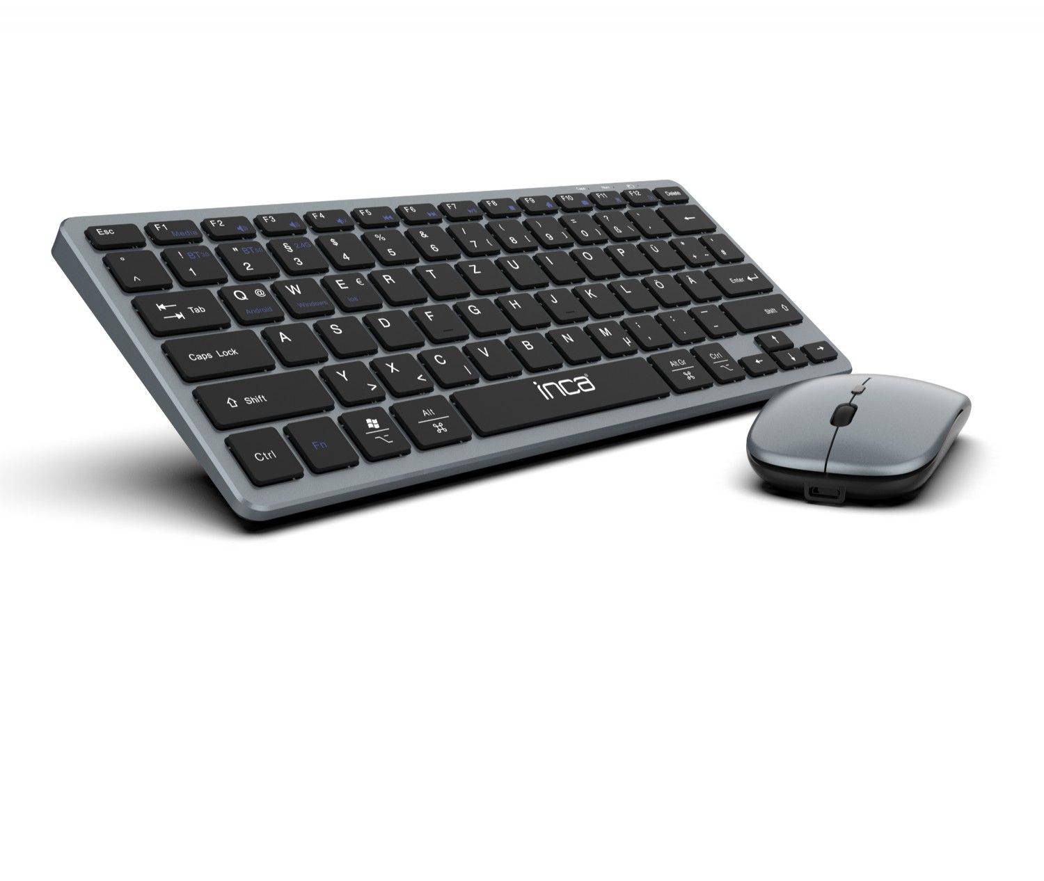 INCA Smart Wireless Drahtlos Tastatur und Maus-Set wiederaufladbarer Akku