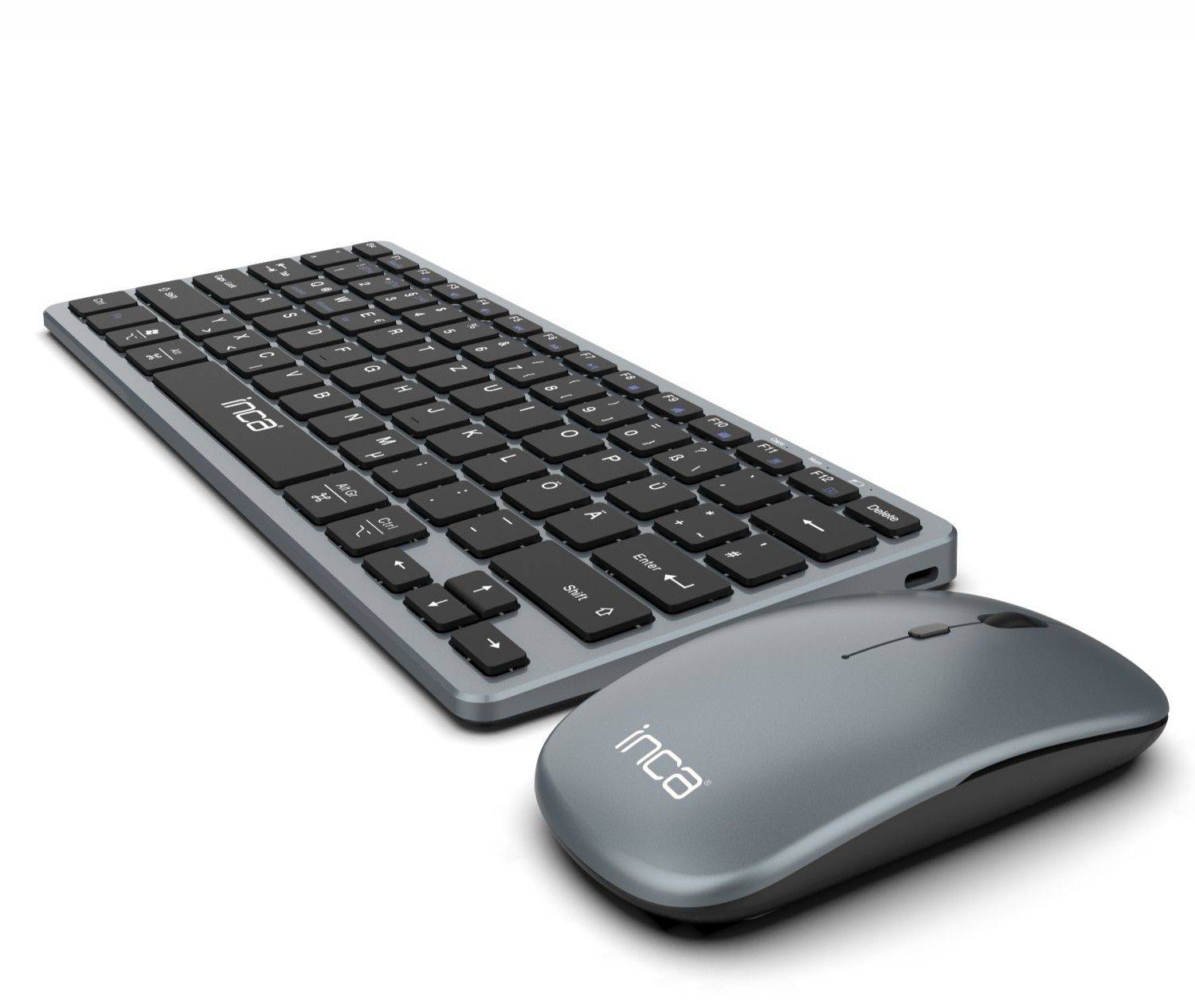 INCA Smart Wireless Drahtlos Tastatur und Maus-Set wiederaufladbarer Akku