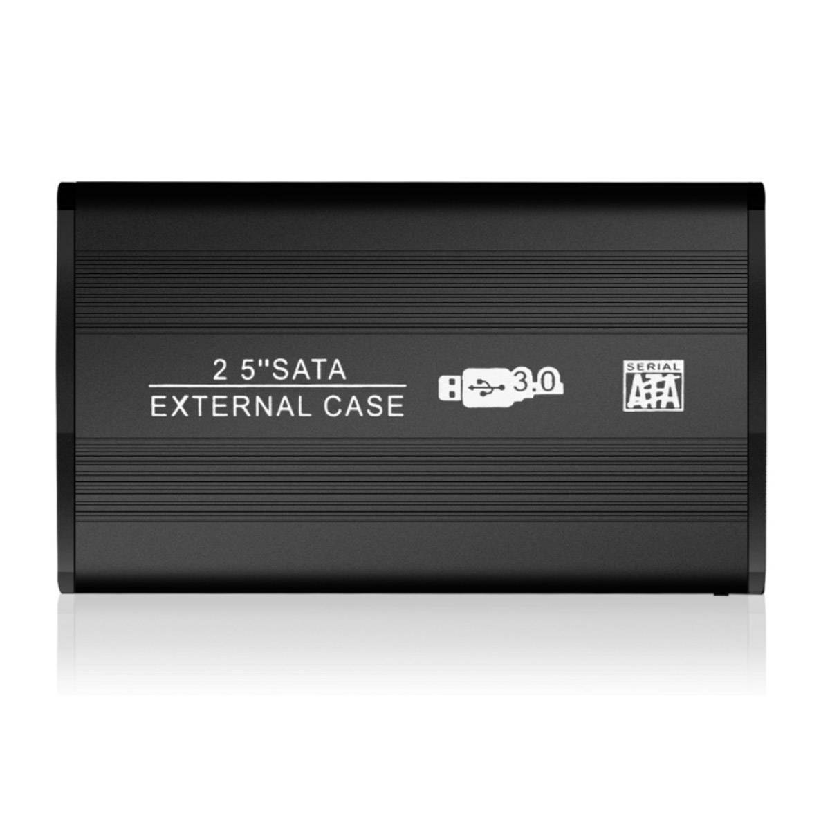 Festplatten Gehäuse 2,5'' extern USB 3.0 High Speed SATA HDD Schwarz