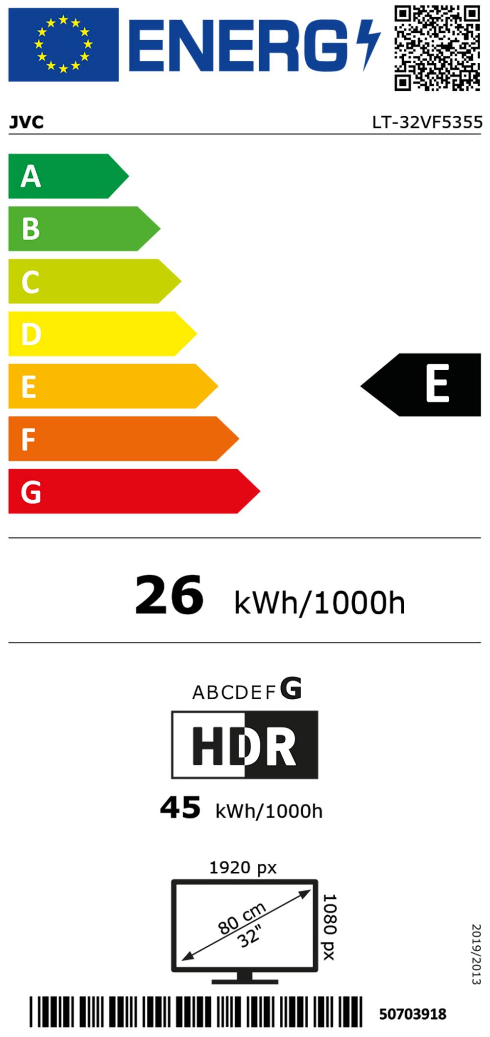 JVC LT-32VF5355 Fernseher 32 Zoll Smart TV Full HD, HDR, Triple Tuner, 6 Monate HD+ (2026)