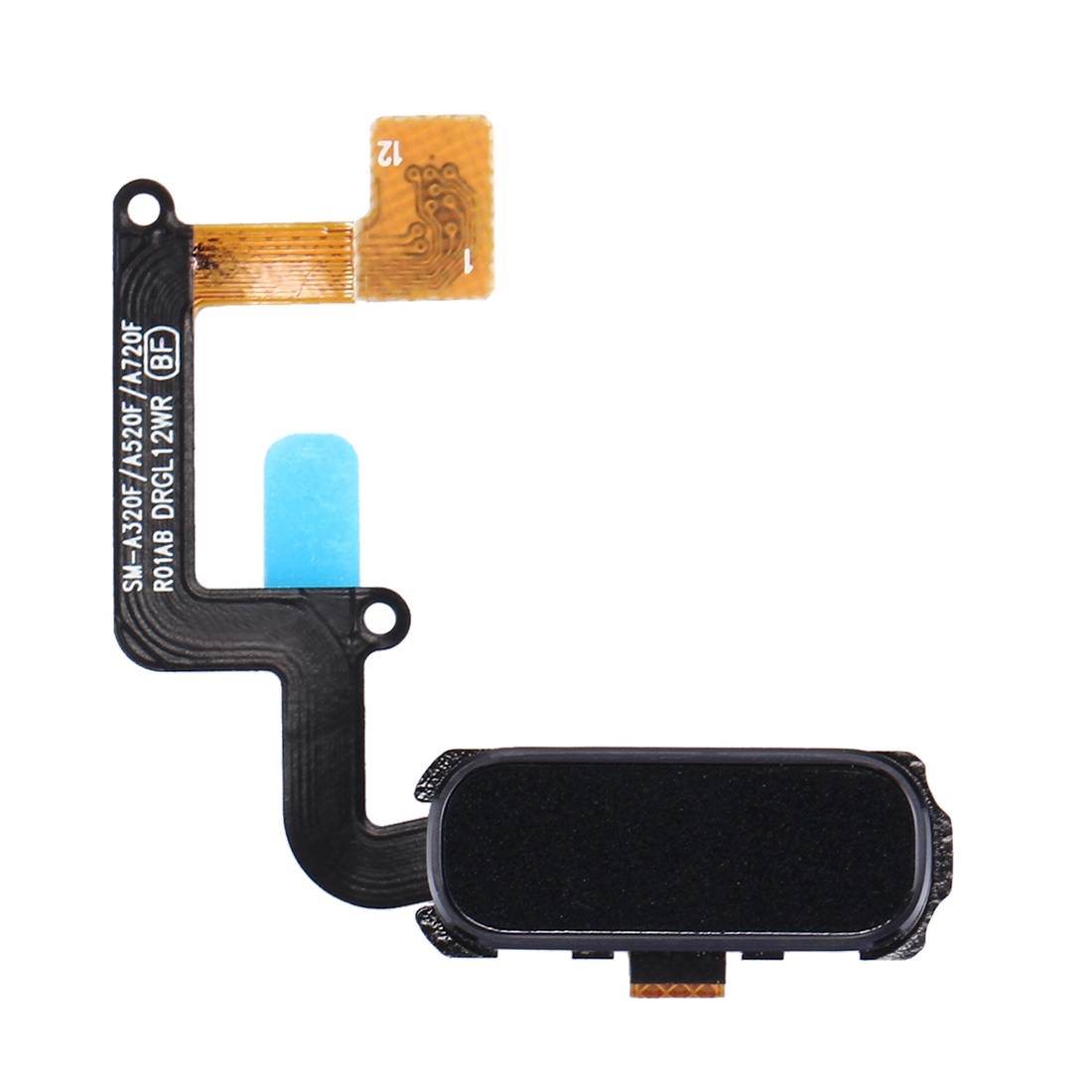 Für Samsung Galaxy A3 A320F / A5 A520F / A7 A720F 2017 Home Button + Fingerabdruck Flex Kabel Schwarz