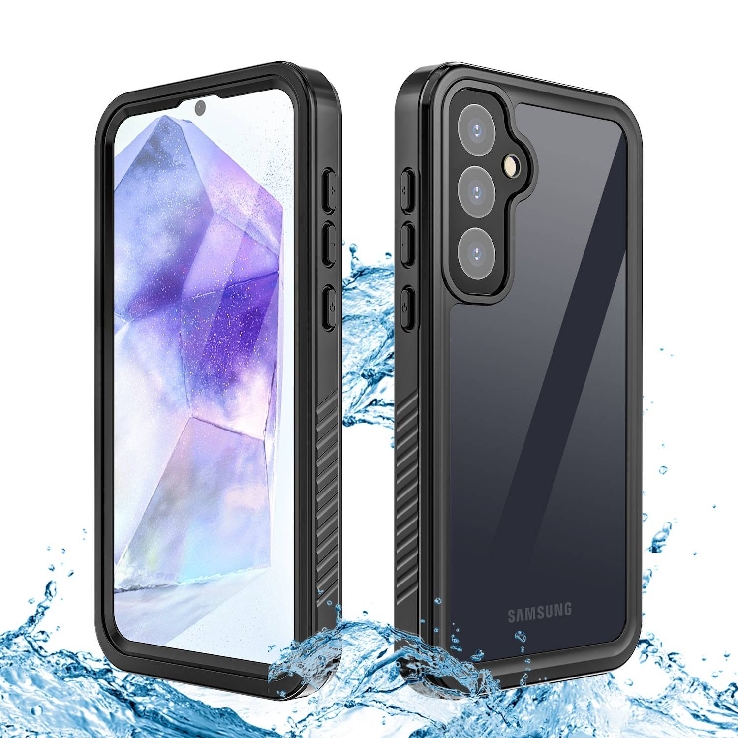 Für Samsung Galaxy A55 360 Grad Full Body Wasserdichte Hülle Tasche