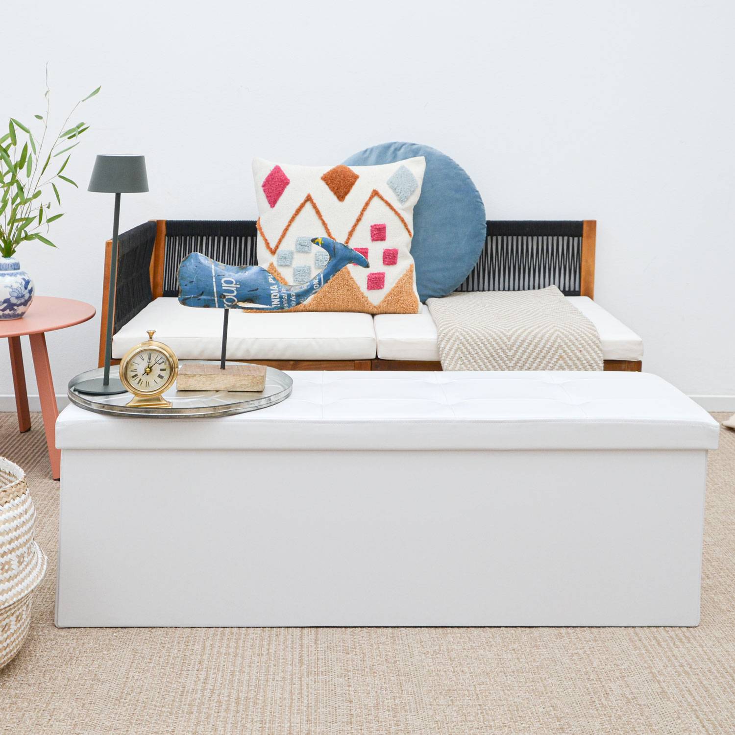 110 cm Sitzbank mit Stauraum - 120L Sitztruhe mit Deckel bis 250 kg