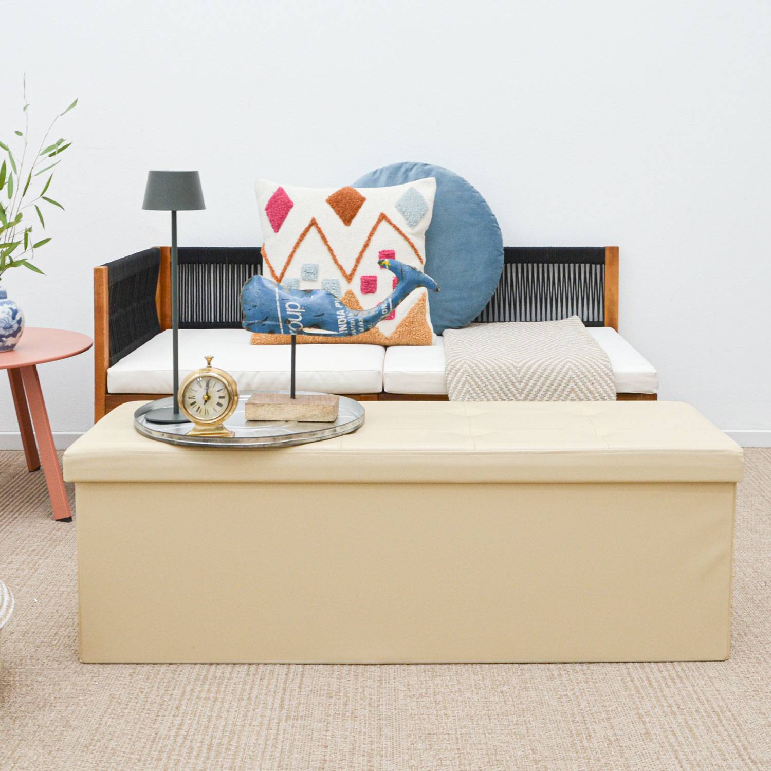 110 cm Sitzbank mit Stauraum - 120L Sitztruhe mit Deckel bis 250 kg