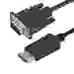 DP auf VGA Stecker Kabel DisplayPort Adapter PC Monitor Vergoldet 1,8m