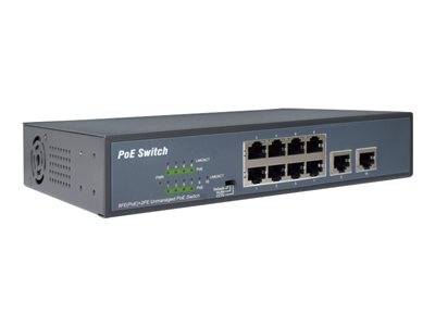 DIGITUS Switch 8-Port 10/100 120W PoE Unmanaged schwarz Multimedia-Technik Switche