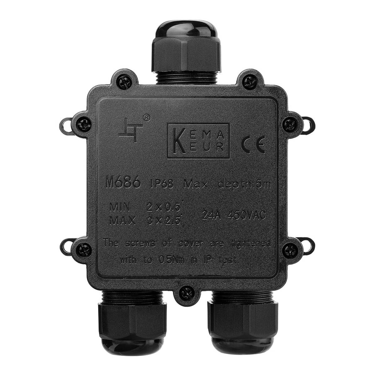 Abzweigdose Verteilerdose Kabelmuffe Kabeldose Kabelbox Verteilerdose IP68 Wasserdicht Inddor & Outdoor Y-Form 3-Wege