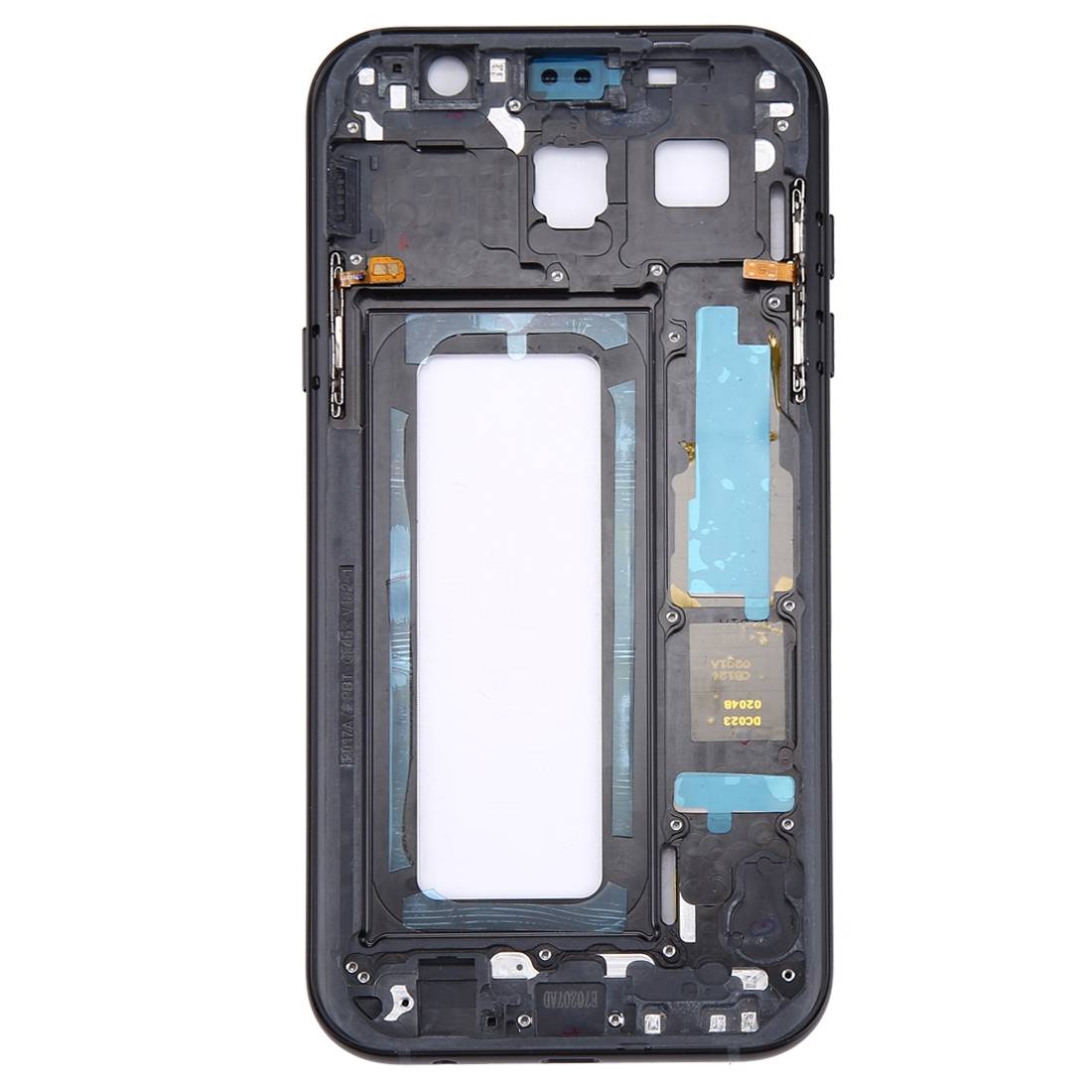 Mittelrahmen Kamera Glas Gehäuse für Samsung Galaxy A7 2017 A720F Schwarz Neu