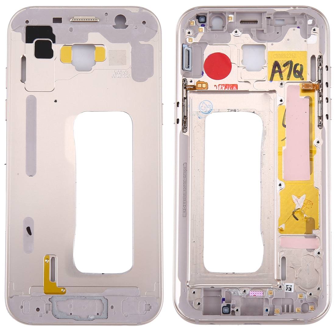 Mittelrahmen Kamera Glas Gehäuse für Samsung Galaxy A5 2017 A520F Gold Neu