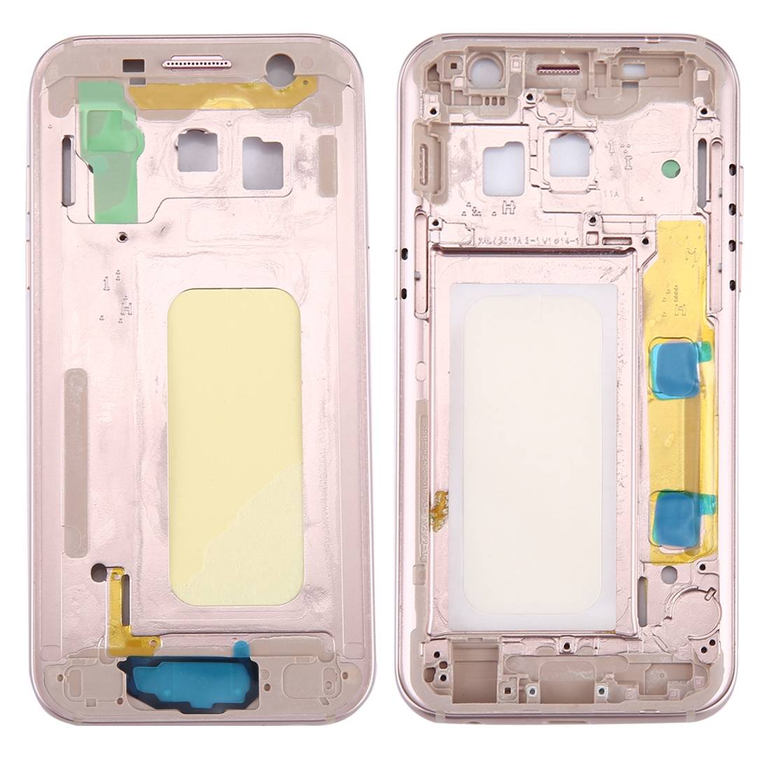 Mittelrahmen Kamera Glas Gehäuse für Samsung Galaxy A3 2017 A320F Pink Neu