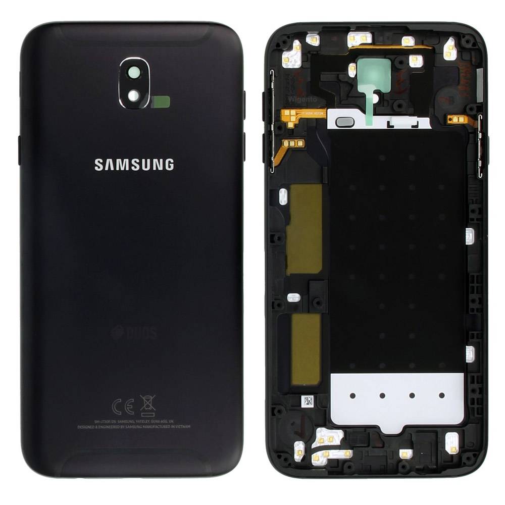 Samsung GH82-14448A Akkudeckel Deckel für Galaxy J7 J730F 2017 Duos Schwarz