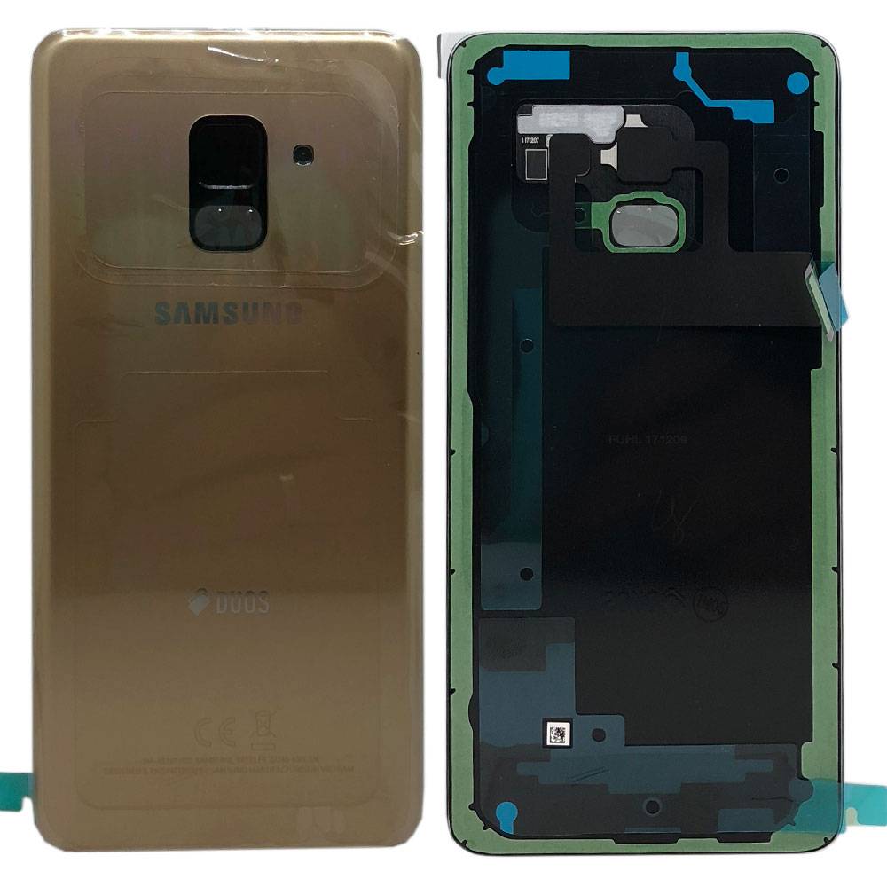 Samsung GH82-15557C Akkudeckel Deckel für Galaxy A8 A530F 2018 + Klebepad Gold