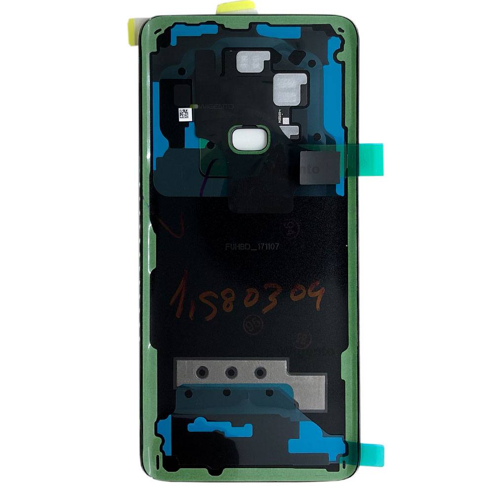 Samsung GH82-15865D Akkudeckel Deckel für Galaxy S9 G960F + Klebepad Coral Blue Blau Neu