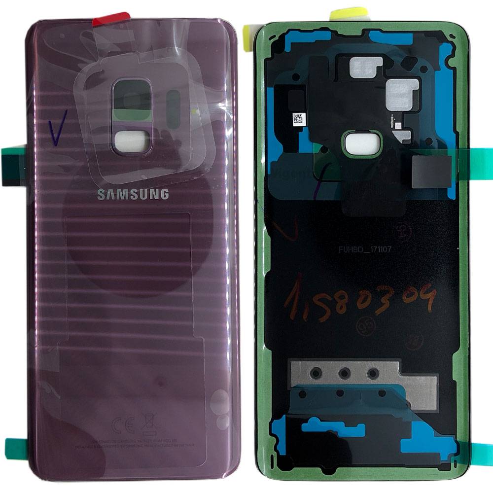 Samsung GH82-15865B Akkudeckel Deckel für Galaxy S9 G960F + Klebepad Lilac Purple Lila Neu