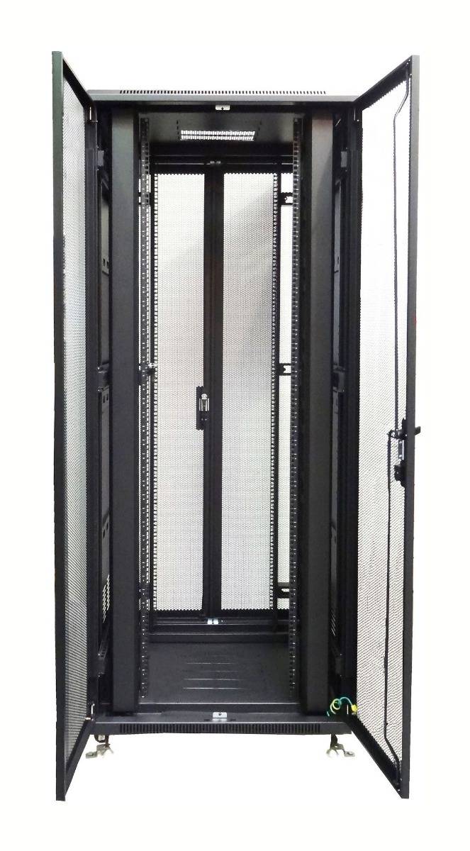 DSIT Danicom - 47 HE 19” Serverschrank, mit perforierten Doppelflügelttüren (BxTxH) 800 x 1000 x 2200mm