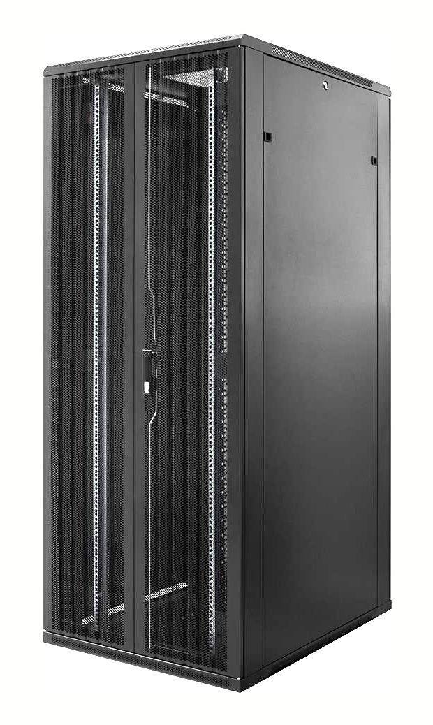 DSIT Danicom - 47 HE 19” Serverschrank, mit perforierter Doppelflügeltüren vorne und hinten (BxTxH) 800 x 800 x 2200mm