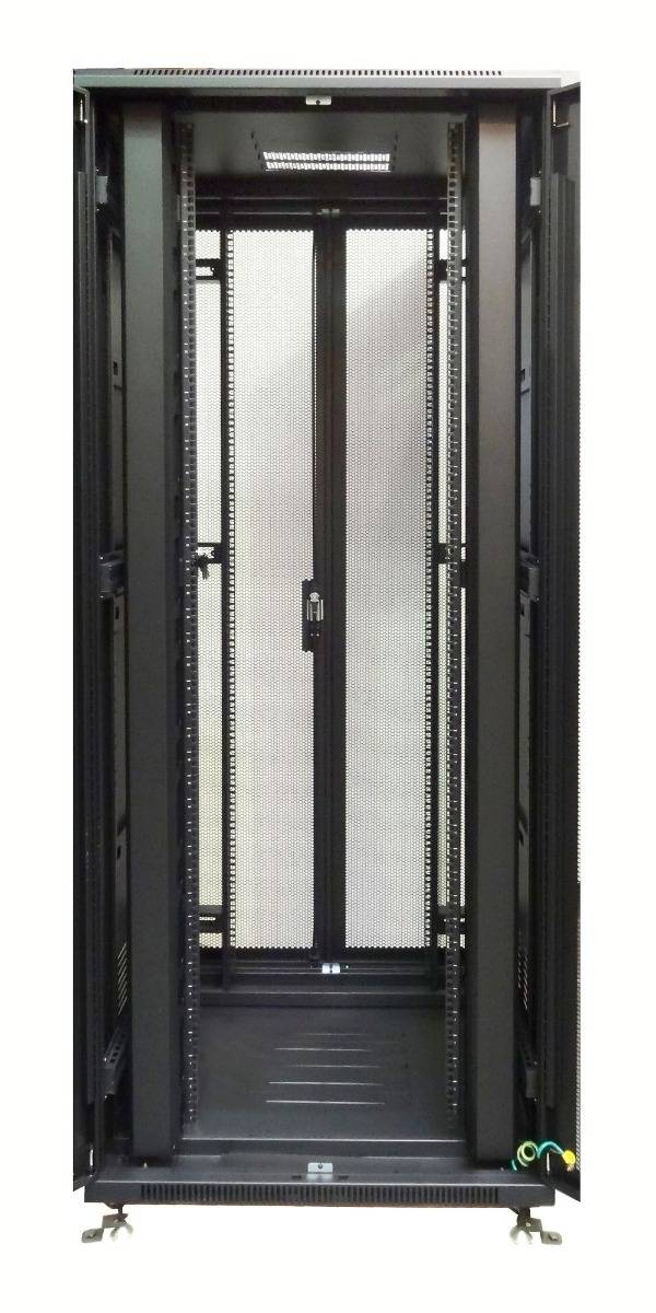 DSIT Danicom - 47 HE 19” Serverschrank, mit perforierter Doppelflügeltüren vorne und hinten (BxTxH) 800 x 800 x 2200mm