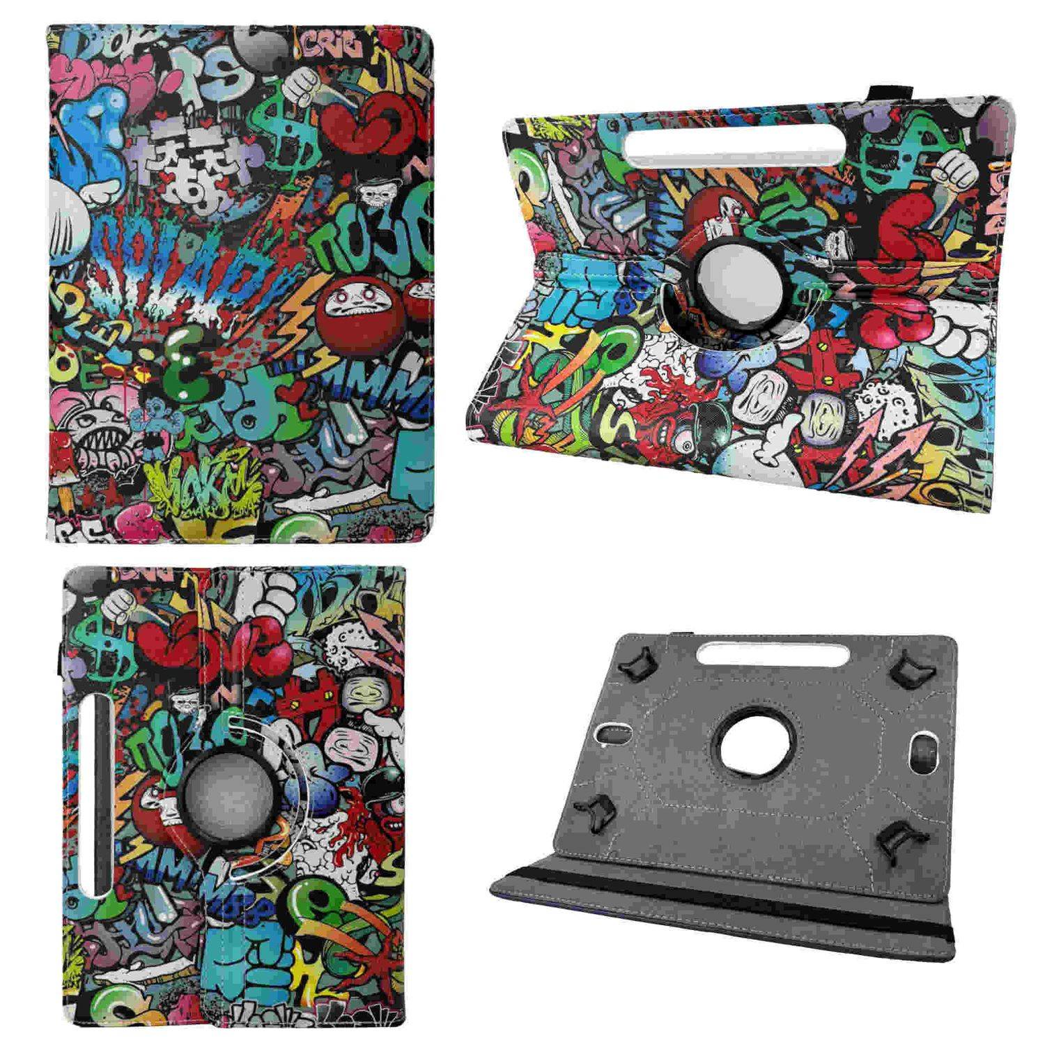 Für Apple iPad Air 11 Zoll 2025 / 2024 360 Grad Motiv 22 Tablet Tasche Kunst Leder Etuis Hülle