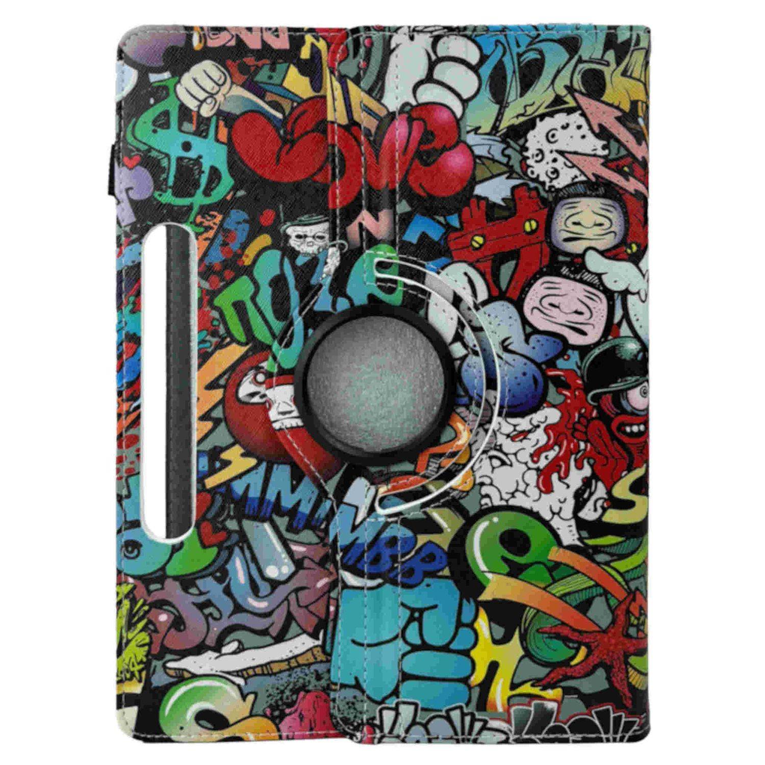 Für Apple iPad Air 11 Zoll 2025 / 2024 360 Grad Motiv 22 Tablet Tasche Kunst Leder Etuis Hülle