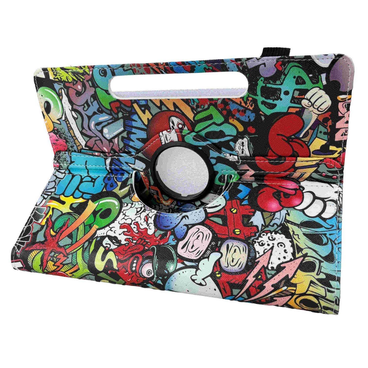 Für Apple iPad Air 11 Zoll 2025 / 2024 360 Grad Motiv 22 Tablet Tasche Kunst Leder Etuis Hülle