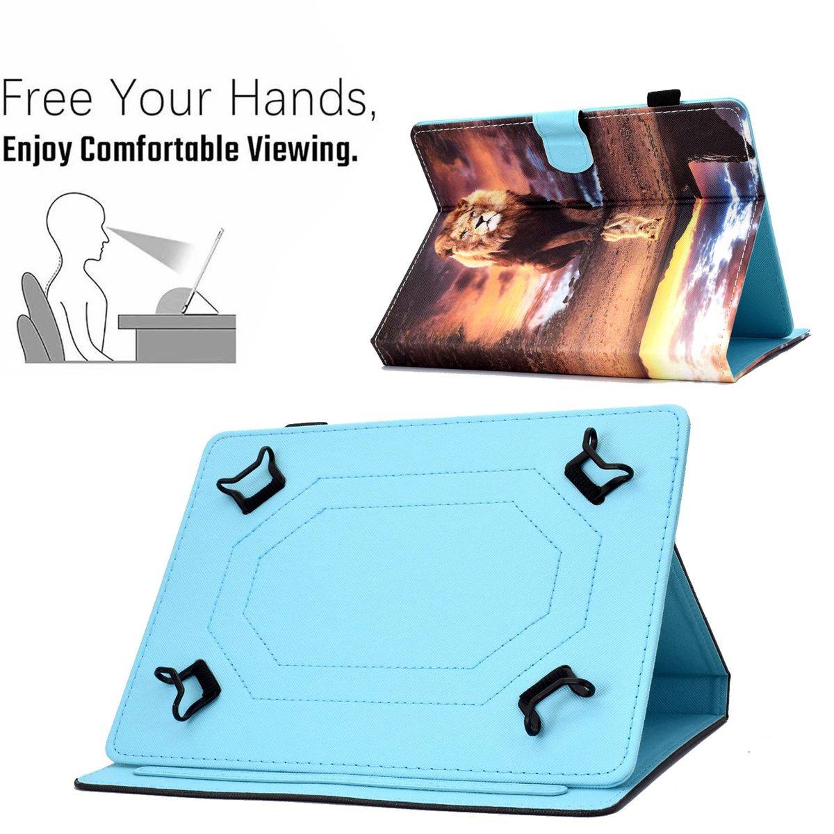 Für Apple iPad Air 11 Zoll 2025 / 2024 Universelle Motiv 3 Tablet Tasche Kunst Leder Etuis Hülle Neu