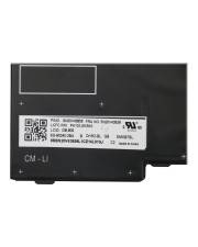 Schwarzes rechteckiges Elektronik-Akkupack mit weißem Etikett und QR-Code, dargestellt vor einem schlichten weißen Hintergrund.