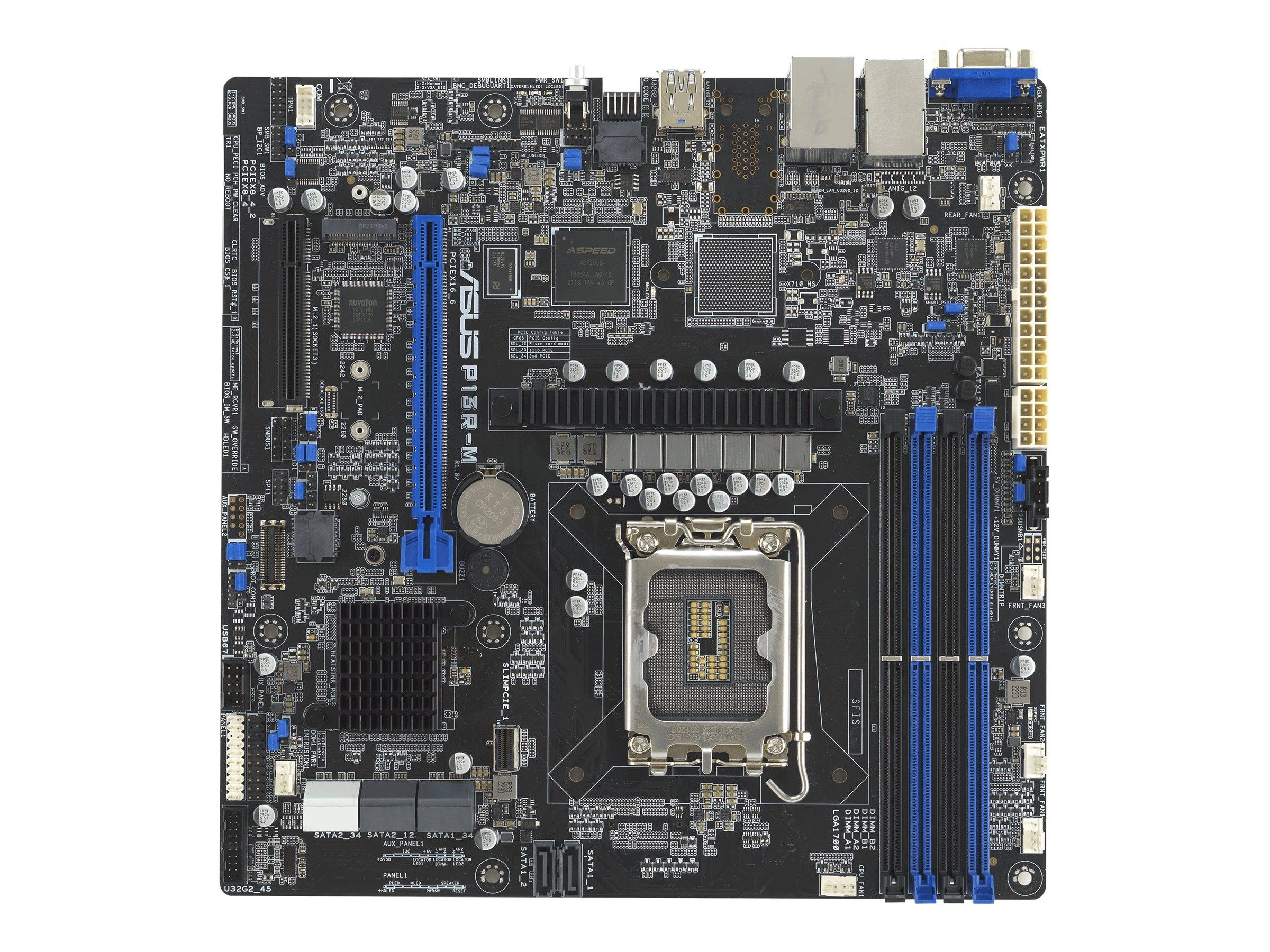 ASUS P13R-M - Motherboard - micro ATX - LGA1700-Sockel - C262 Chipsatz - USB 3.2 Gen 1, USB 3.2 Gen 2 - Gigabit LAN - On