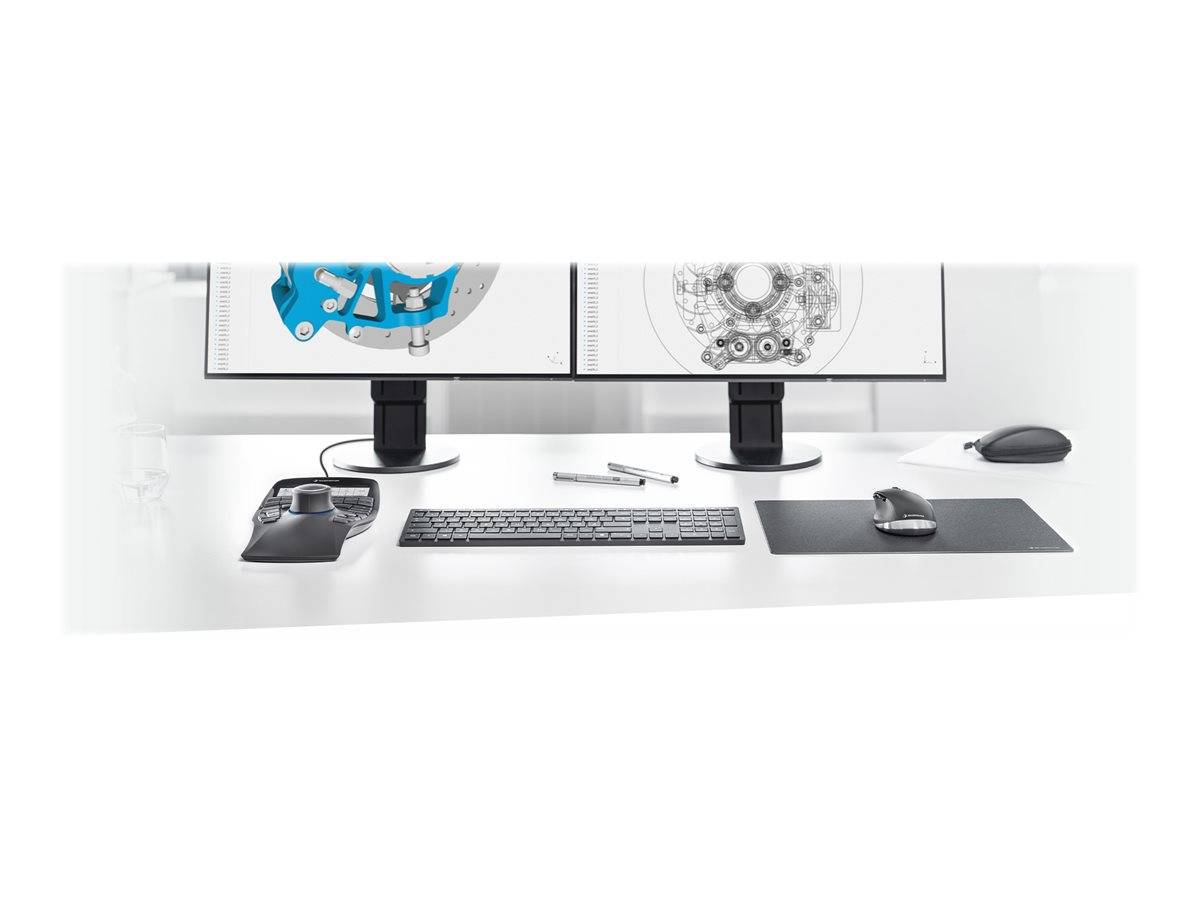 3Dconnexion SpaceMouse Enterprise Kit 2 - 3D-Maus - ergonomisch - rechts- und linkshändig - 31 Tasten - kabelgebunden
