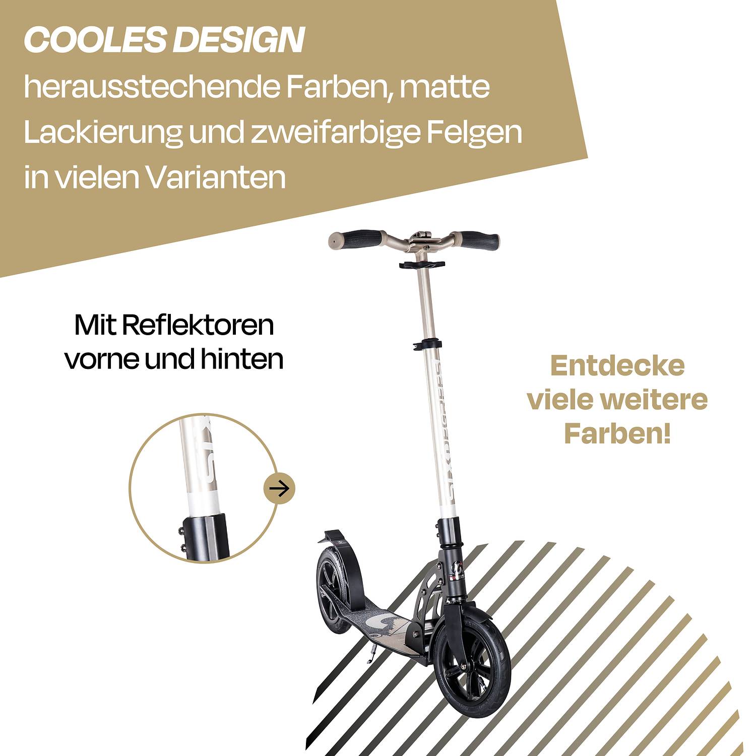 SIX DEGREES Aluminium Scooter Air 205 mm gold