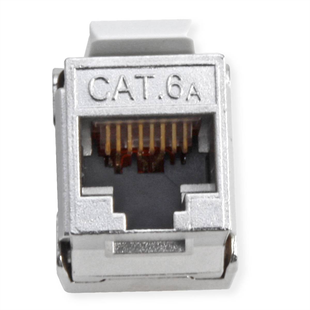 ROLINE Cat.6A (Class EA) Keystone, RJ-45, geschirmt, werkzeuglos, silberfarben