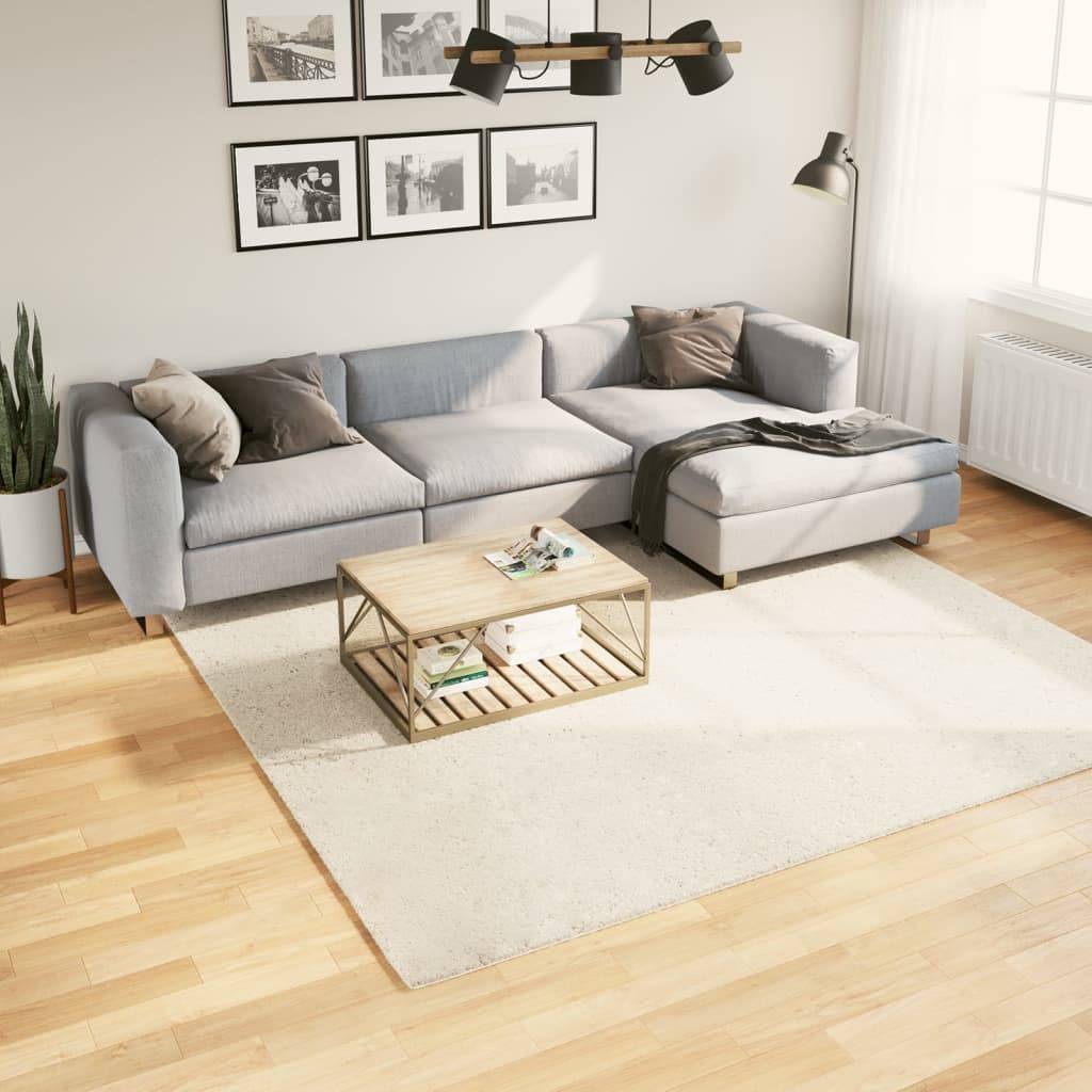 vidaXL Teppich OVIEDO Kurzflor Beige 240x240 cm