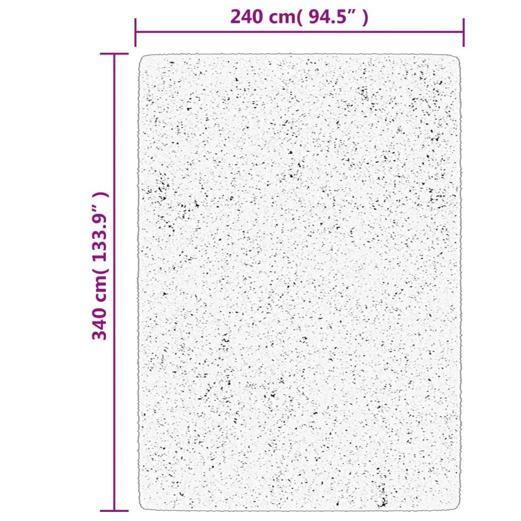vidaXL Teppich IZA Kurzflor Skandinavischer Look Creme 240x340 cm