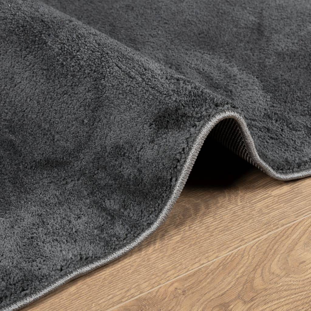 vidaXL Teppich OVIEDO Kurzflor Anthrazit 140x200 cm