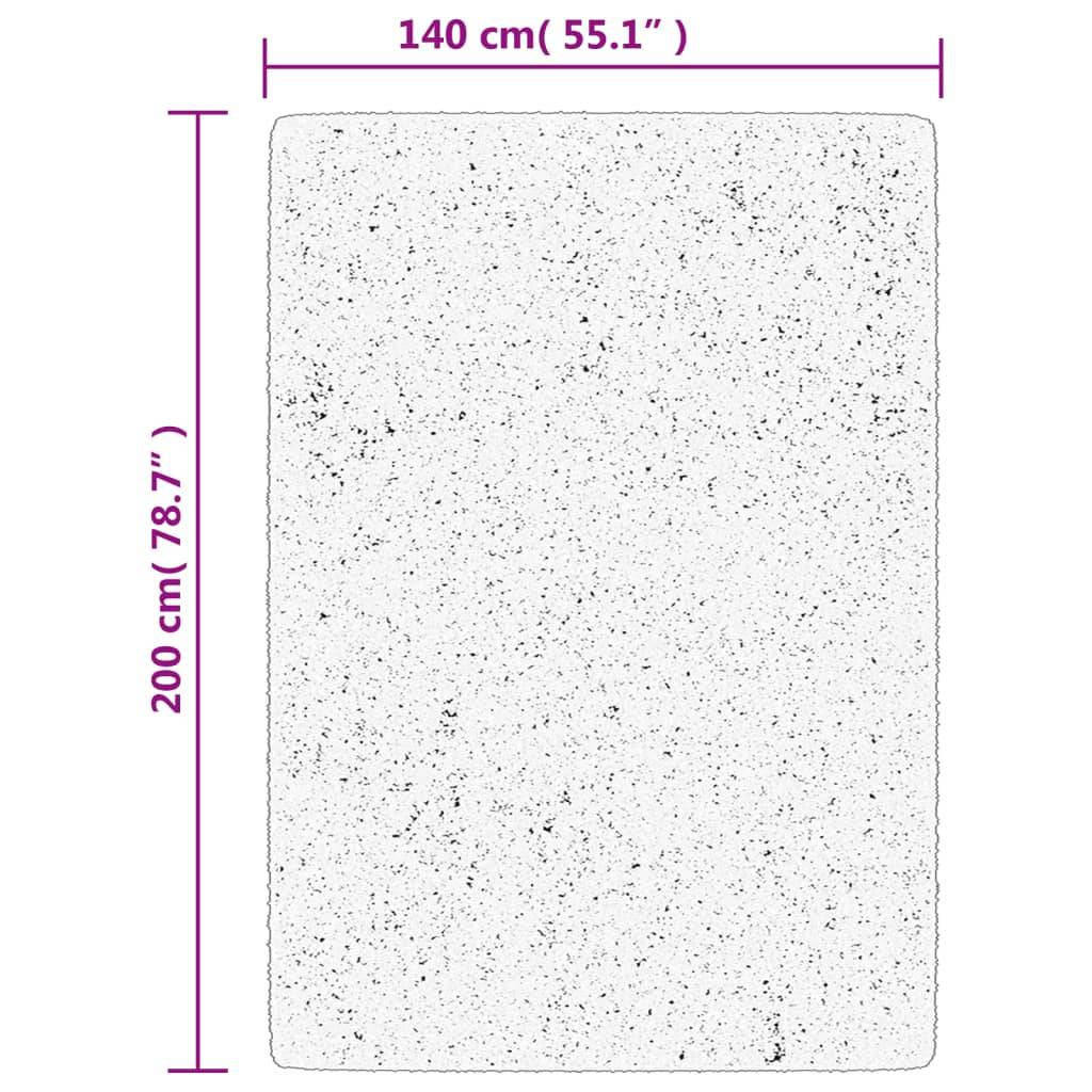 vidaXL Teppich OVIEDO Kurzflor Anthrazit 140x200 cm