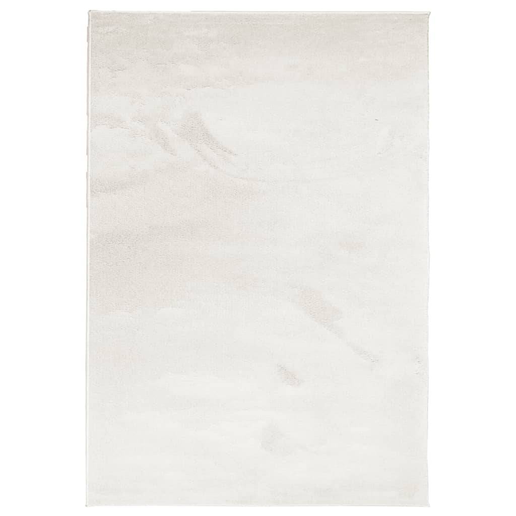 vidaXL Teppich OVIEDO Kurzflor Beige 140x200 cm