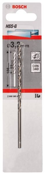 Ein verpacktes Metallbohrer mit der Beschriftung 