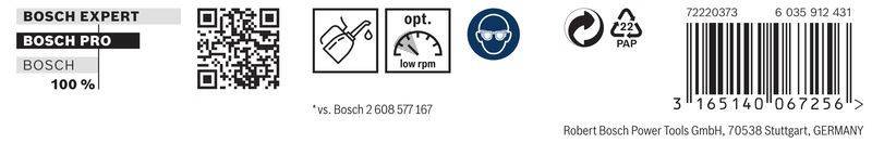 Symbol für Drehzahlmesser mit niedriger Umdrehungszahl in der Nähe eines Augenschutzsymbols; Kontaktnummer für Anfragen sichtbar.
