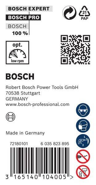 BOSCH Robert Bosch Power Tools GmbH, 70538 Stuttgart, DEUTSCHLAND. www.bosch-professional.com. Made in Germany.