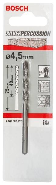 Bohrerspitze-Verpackung mit einer 75mm x 40mm Bohrerspitze für Beton- und Ziegeloberflächen.