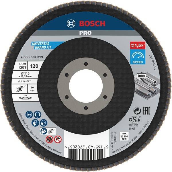 Bosch Power Tools Fächerschleifscheibe 2608607319
